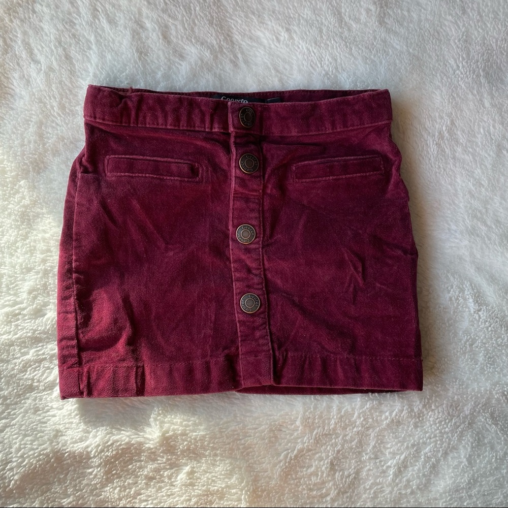Velvet Button Skirt - girls size 6